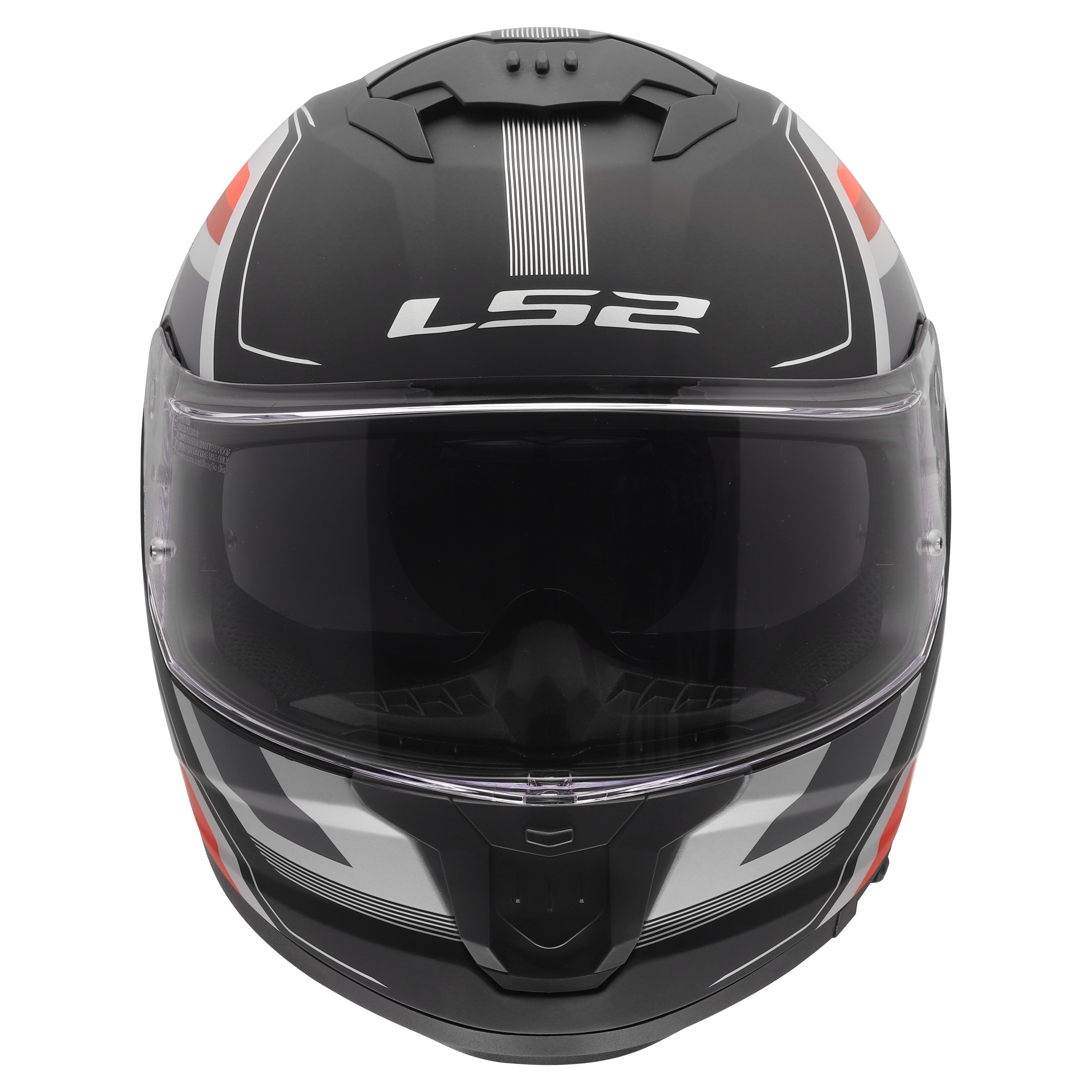 LS2 FF808 STREAM II  VINTAGE MATT BLACK GREY RED (2)